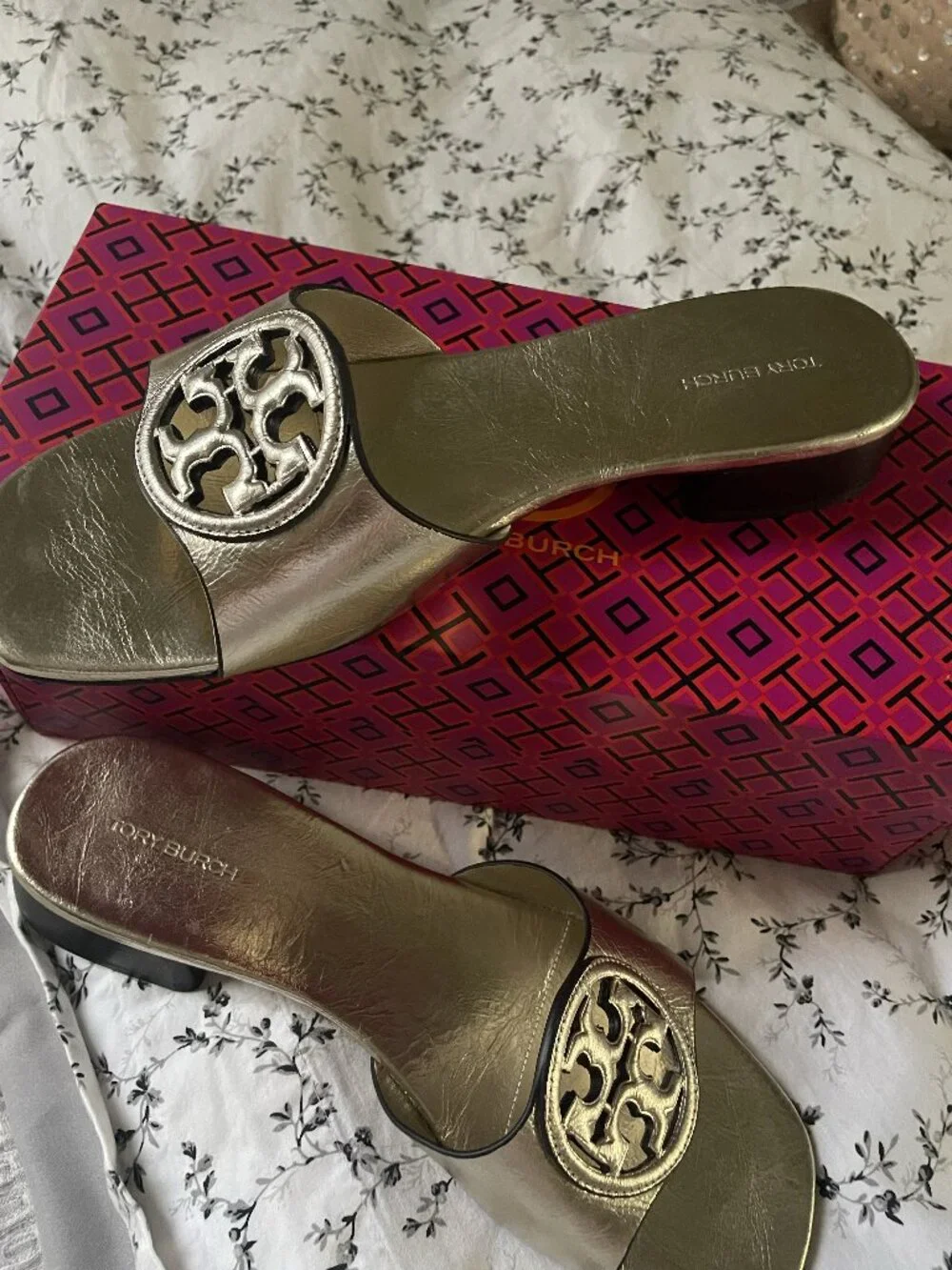 Tory Burch Gold Metallic Sandals